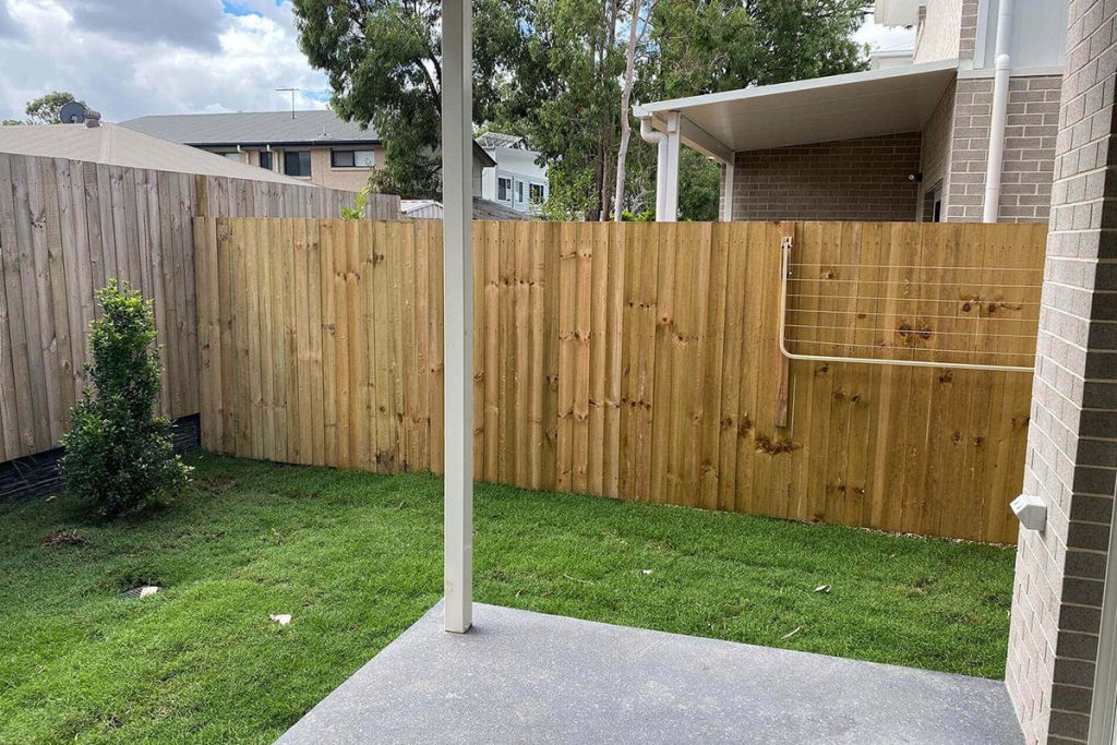 Fencing and landscaping